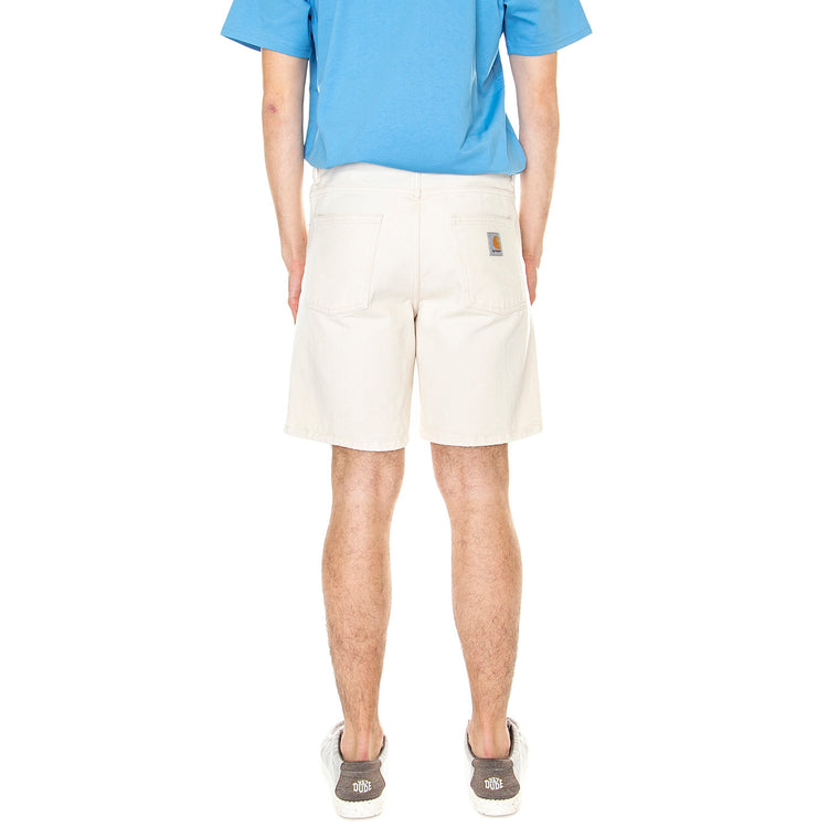 M' Newel Short Natural Stone Washed - Bermuda Uomo Bianchi I029149-0506 . CARHARTT WIP 