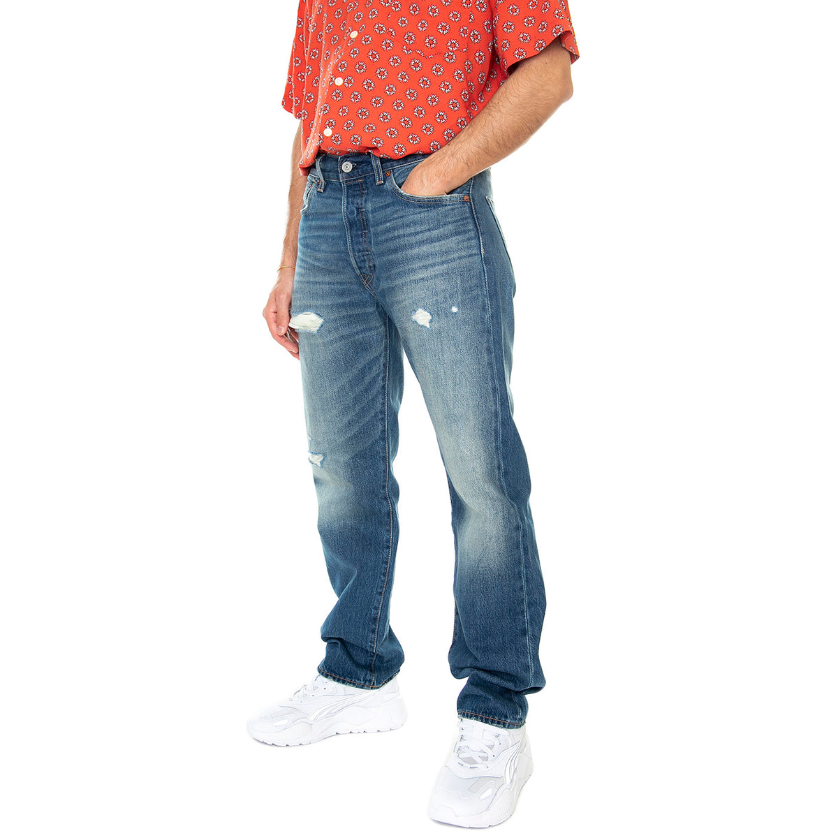 501 Levi's Original 1978 Richie Dx Med Indigo Worn In - Pantaloni Denim Jeans Uomo Blu 00501-3383 . LEVIS 