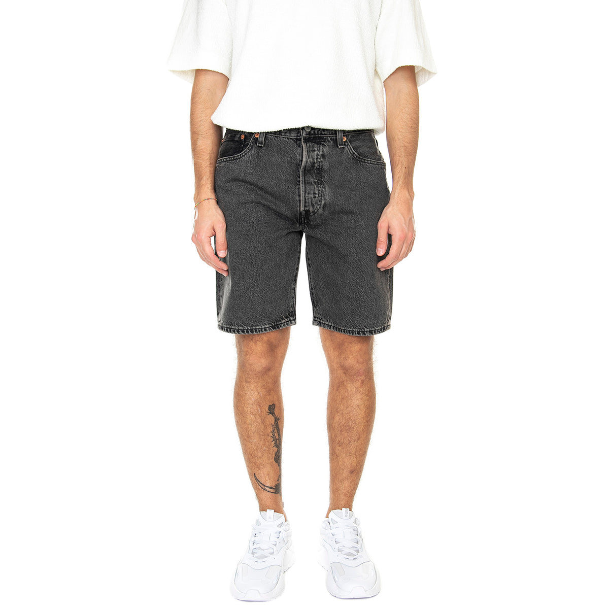 501 Original Short Permanent Marker Short Grey - Bermuda Denim Jeans Uomo Grigi 36512-0165 . LEVIS 