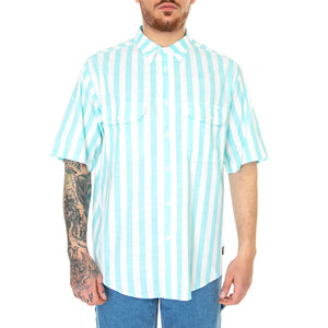 Skate Woven 90s Blue White Stripe Blue - Camicia Maniche Corte Uomo Bianca / Blu A4329-0000 . LEVIS 