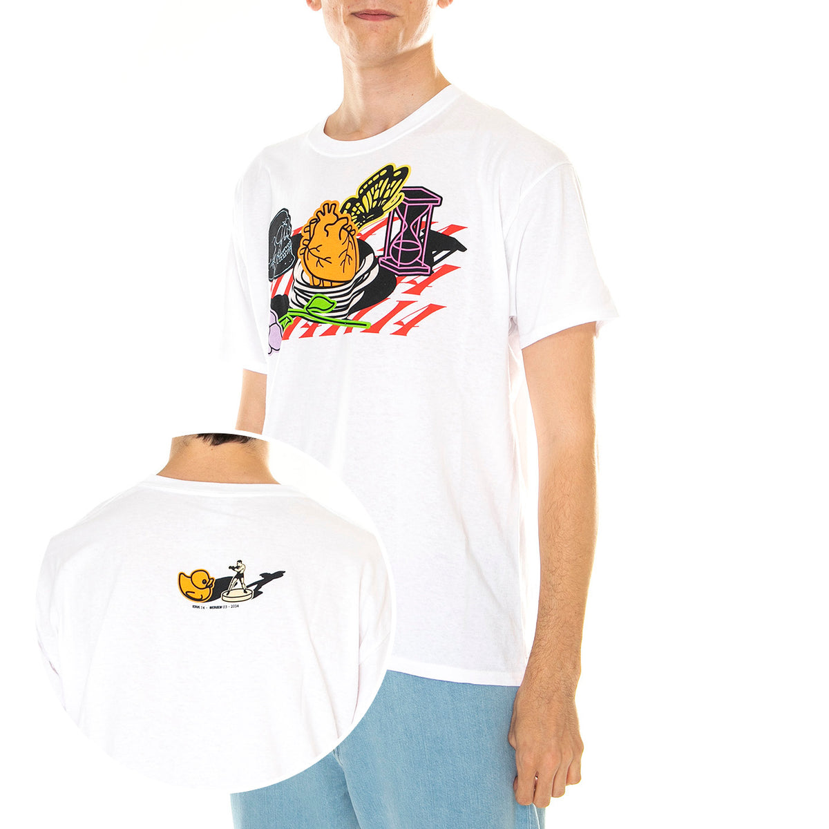 M' Erk14 For London 03 White - Maglietta Girocollo Uomo Bianca ERK14-30 . LONDON STORE 