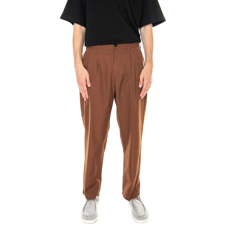 M' Fubar Pleated Pant Sepia - Pantaloni Uomo Marroni 142020201-SEP . OBEY 