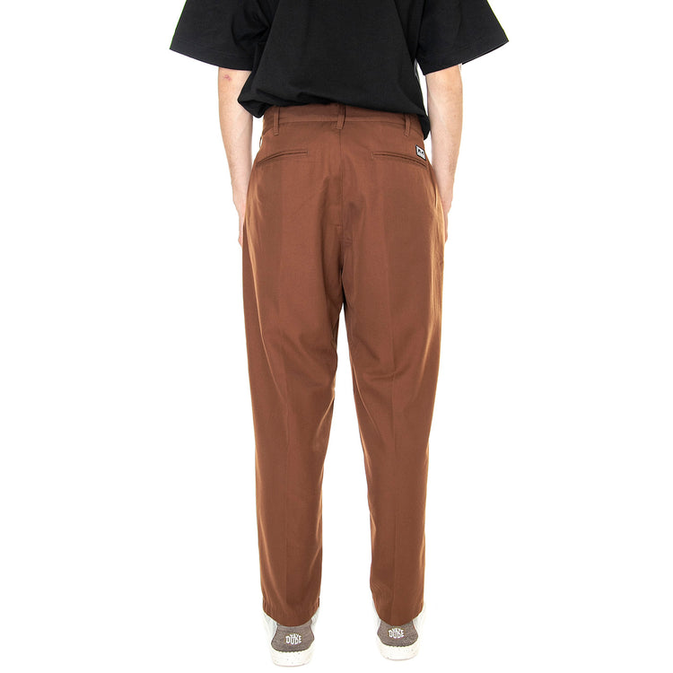 M' Fubar Pleated Pant Sepia - Pantaloni Uomo Marroni 142020201-SEP . OBEY 
