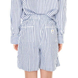 W' Elena Short SS Matching Sets Light Blue Multi - Bermuda Donna Blu / Multicolore 272120095-LBL . OBEY 