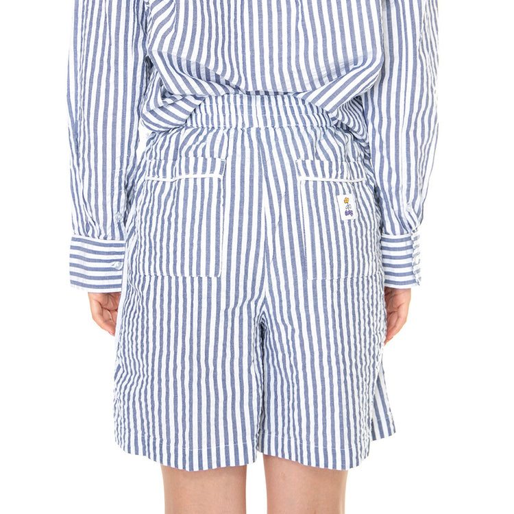 W' Elena Short SS Matching Sets Light Blue Multi - Bermuda Donna Blu / Multicolore 272120095-LBL . OBEY 