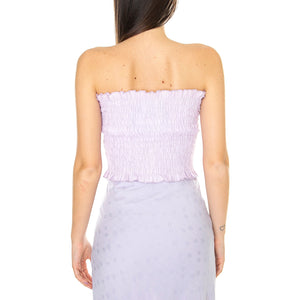 W' Top Bandeau de Nido de Abeja Lila - Top Donna Viola 31W/41241 . WILD PONY 
