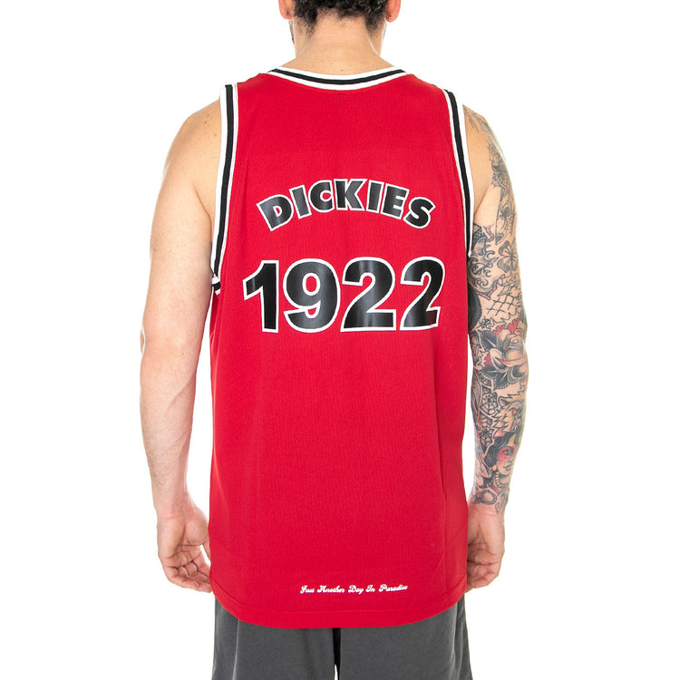 NYS Basketball Jersey English Red - Canotta Uomo Rossa DK0A4Y45ER01 . DICKIES 