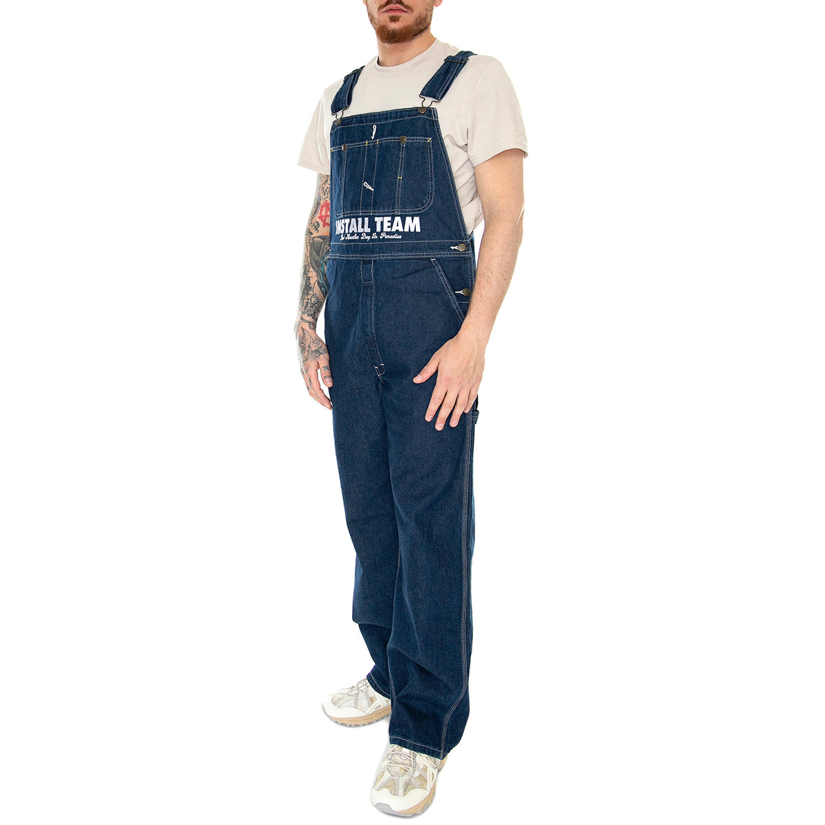 NYS Denim Bib Overall Indigo Blue - Salopette Uomo Denim Jeans Blu DK0A4Y46NB01 . DICKIES 