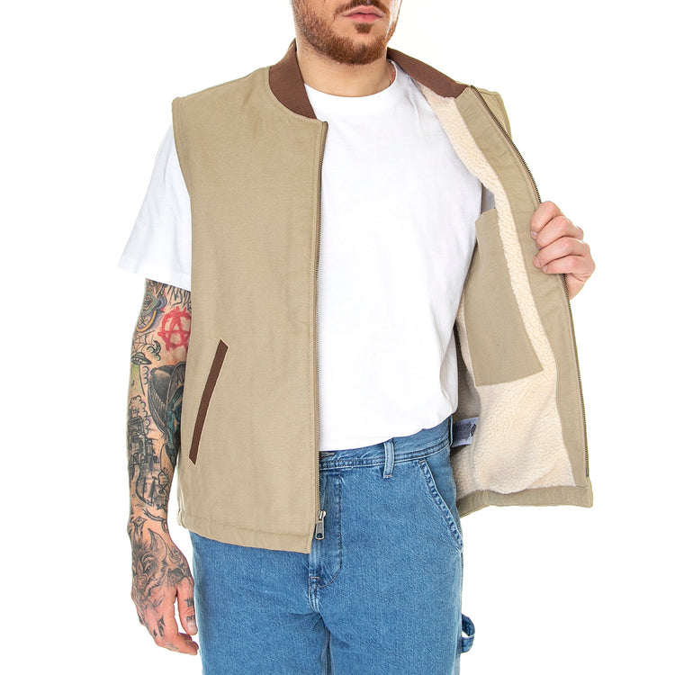 NYS Sherpa Lined Duck Vest Desert Sand - Giacca Smanicata Uomo Beige DK0A4Y4ADS01 . DICKIES 