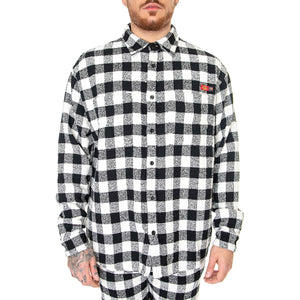 OC x DICKIES Tweed Shirt Black Check - Camicia Uomo Nera / Multicolore DK0A4Y4WE901 . DICKIES 
