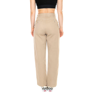 W' Cara Pant Wall /garment dyed - Pantaloni Donna Beige I029802.G1GD . CARHARTT WIP 