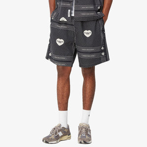 HEART BANDANA SHORT HEART BANDANA PRINT, BLACK - Bermuda Uomo Neri / Multicolore I033076.24MXX . CARHARTT WIP 