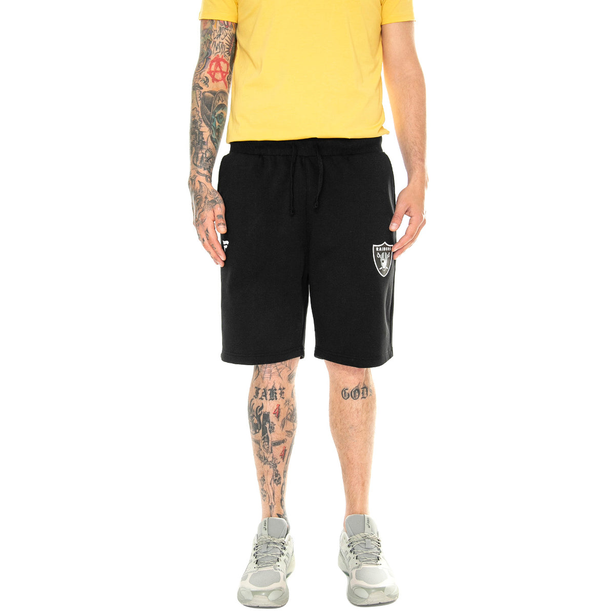 Las Vegas Raiders Primary Logo Graphic Fleece Short black - Bermuda Uomo Neri 112M-127A-8D-04U . FANATICS 