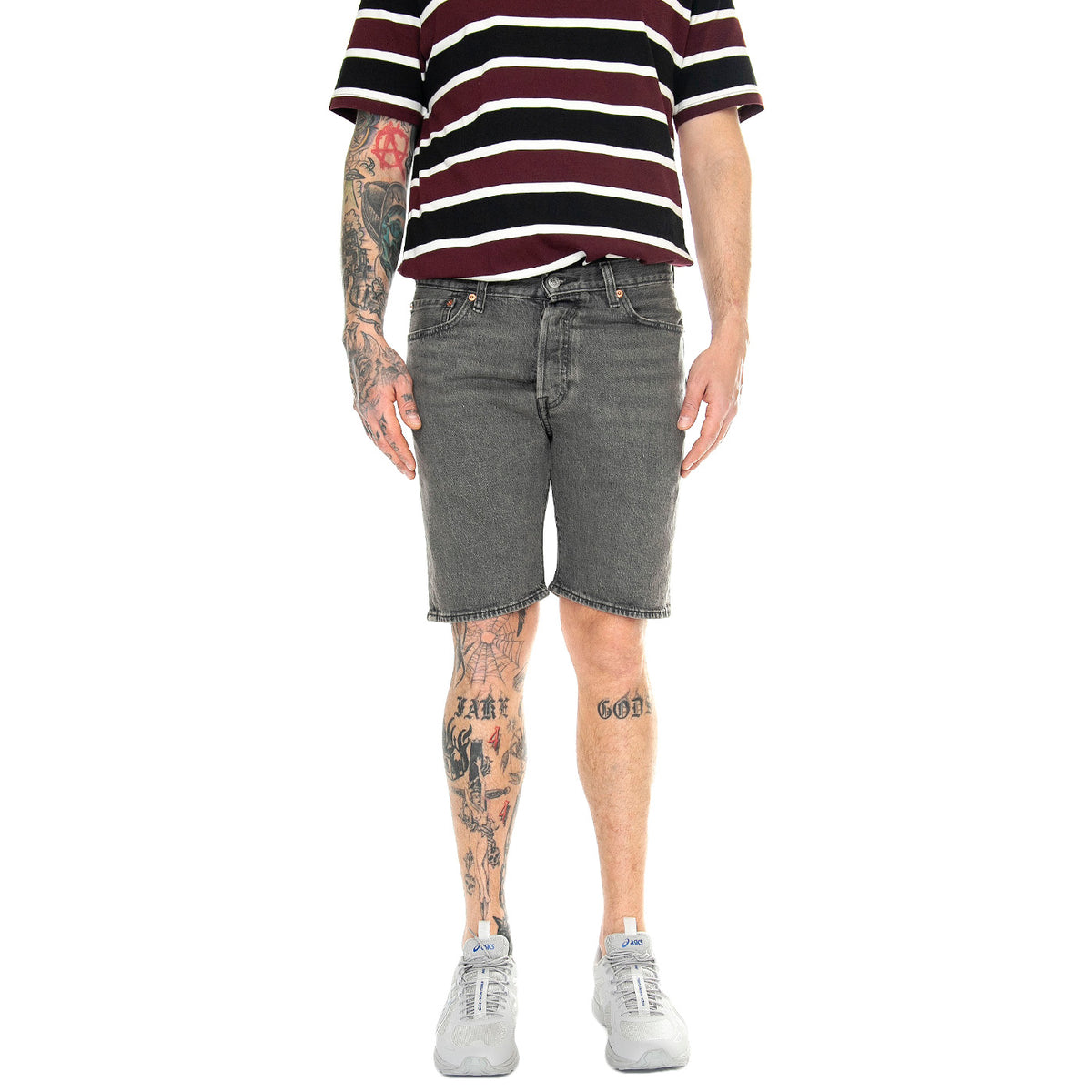 501 Original Shorts Lets Go To The Moon Black - Bermuda Denim Jeans Uomo Grigi 36512-0225 . LEVIS 