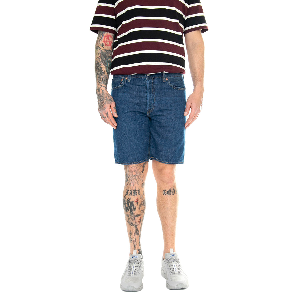 501 Original Shorts Chips & Dip LTWT Dark Indigo Worn In - Bermuda Denim Jeans Uomo Blu 36512-0228 . LEVIS 