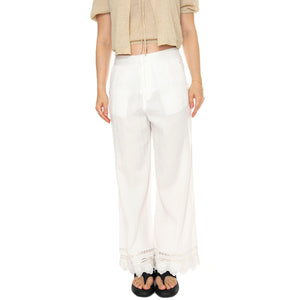 Trouser White - Pantaloni Donna Bianchi 87307340 . MD'M 