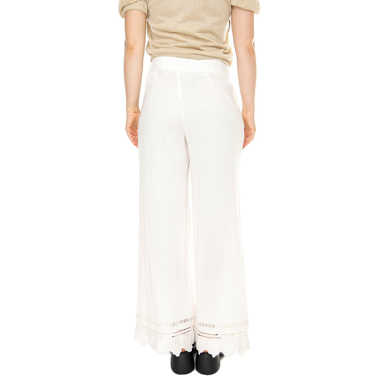 Trouser White - Pantaloni Donna Bianchi 87307340 . MD'M 