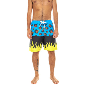 Delfino Devil Mask Blue - Costume da Bagno Uomo Multicolore SCA-SHR-5122 . SANTA CRUZ 