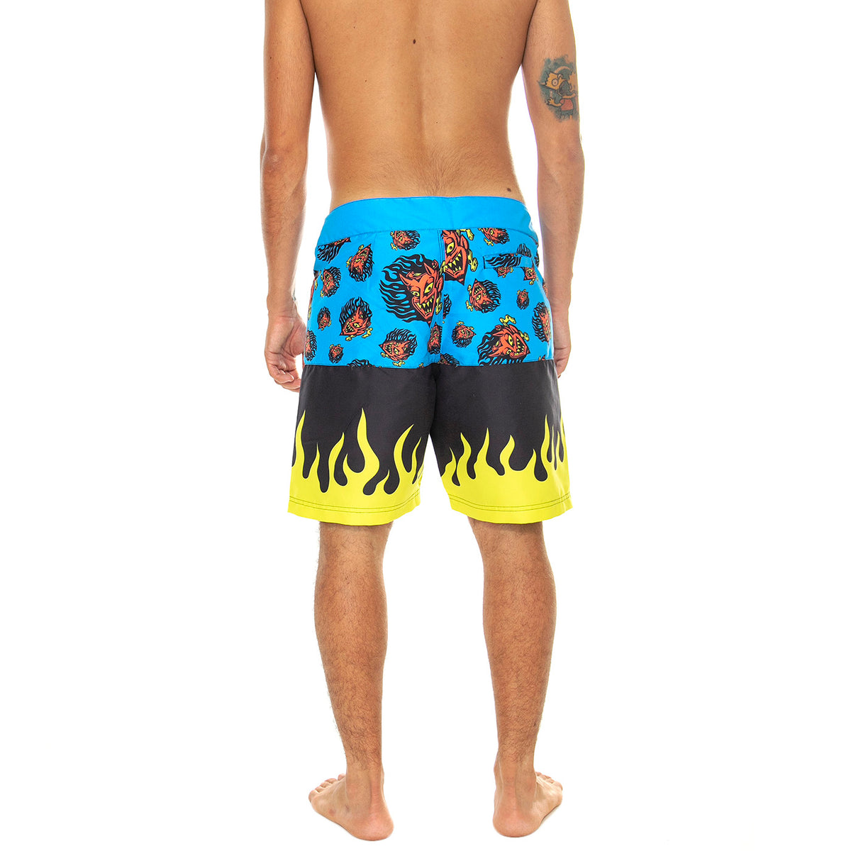 Delfino Devil Mask Blue - Costume da Bagno Uomo Multicolore SCA-SHR-5122 . SANTA CRUZ 