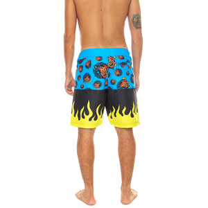 Delfino Devil Mask Blue - Costume da Bagno Uomo Multicolore SCA-SHR-5122 . SANTA CRUZ 