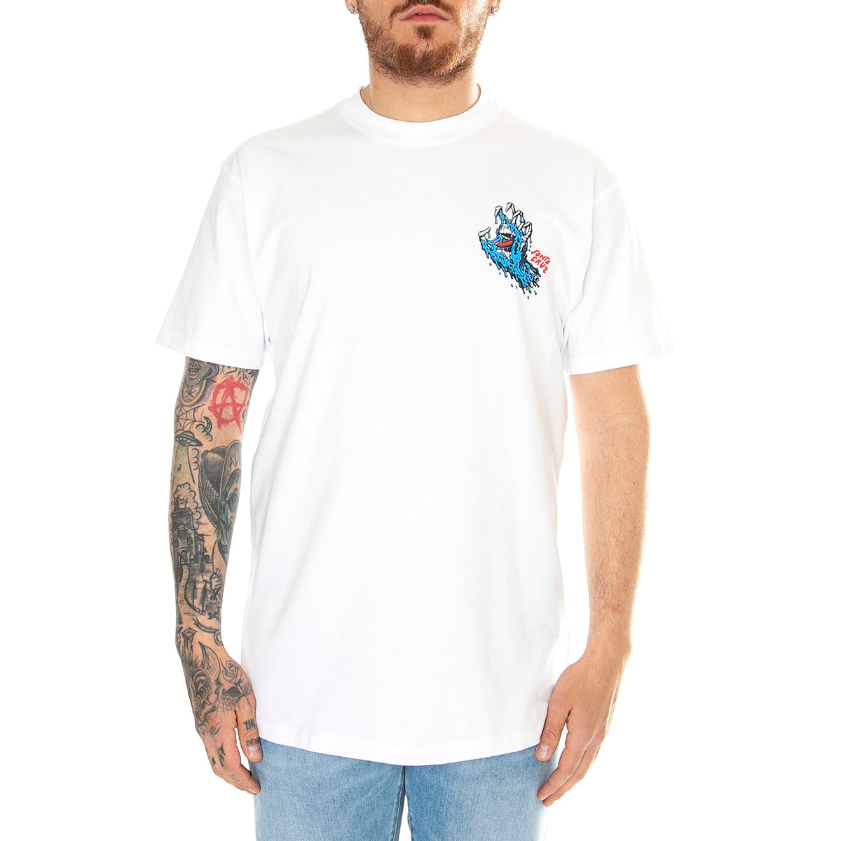 Melting Hand White - Maglietta Girocollo Uomo Bianca SCA-TEE-10803 . SANTA CRUZ 
