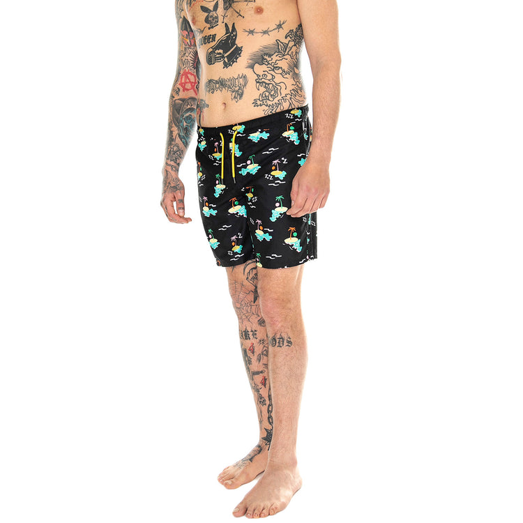 Island In The Sun Long Swimshorts 9300 - Costume da Bagno Uomo Nero ISL123-9300-9300 . HAPPY SOCKS 