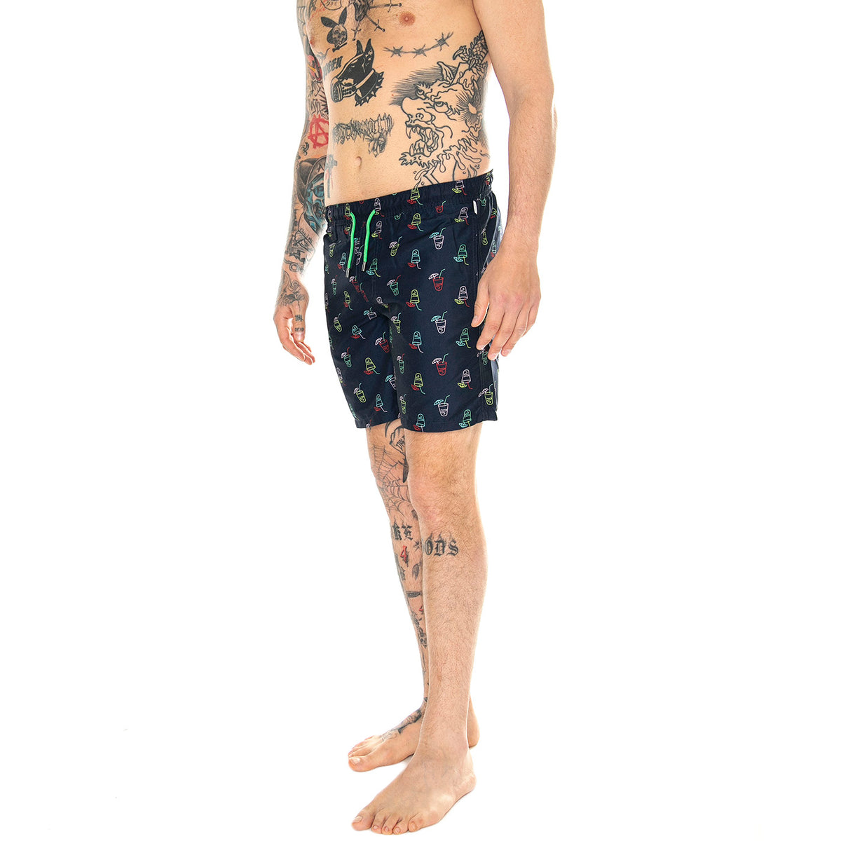 Lemonade Long Swimshorts 6500 - Costume da Bagno Uomo Blu LND123-6500-6500 . HAPPY SOCKS 