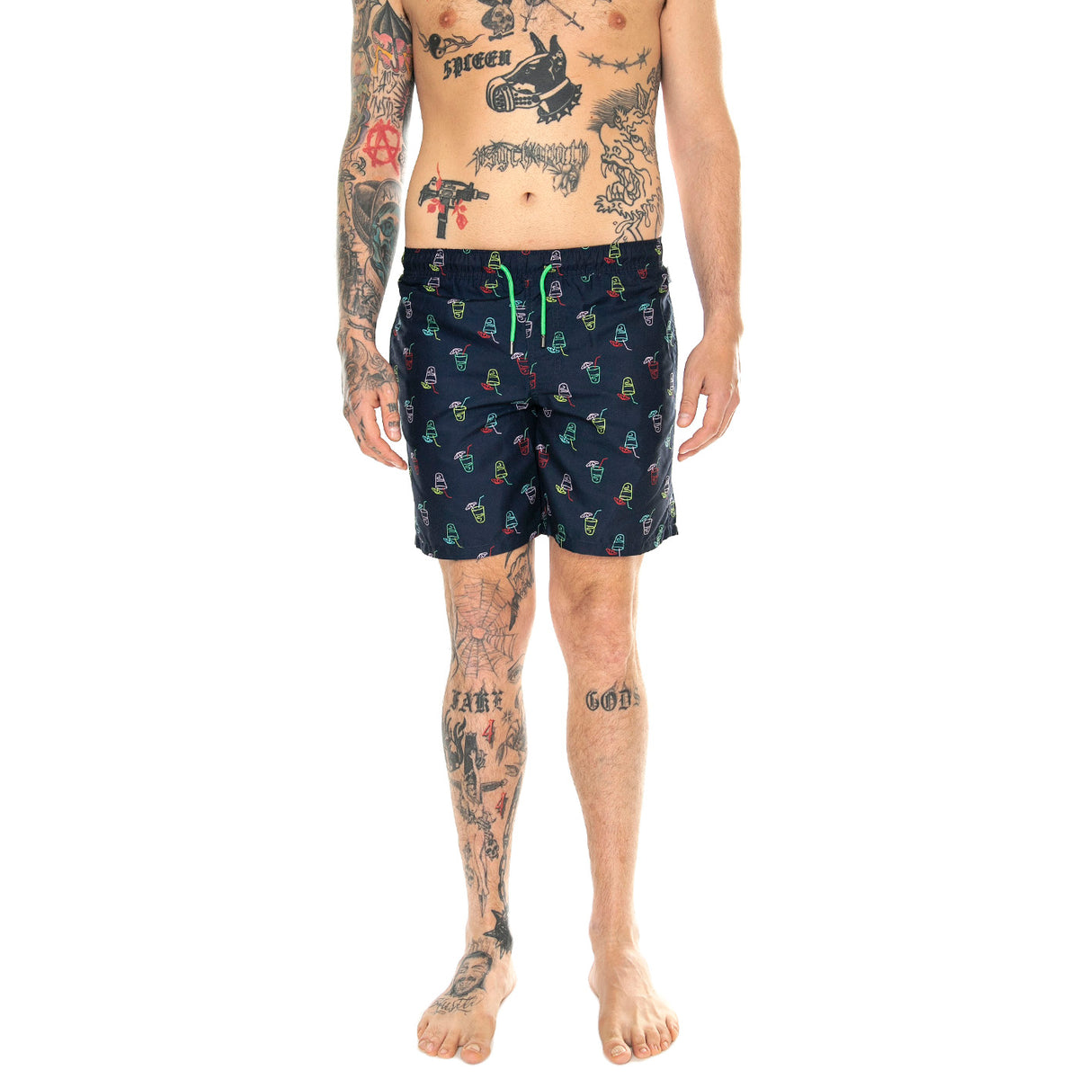 Lemonade Long Swimshorts 6500 - Costume da Bagno Uomo Blu LND123-6500-6500 . HAPPY SOCKS 