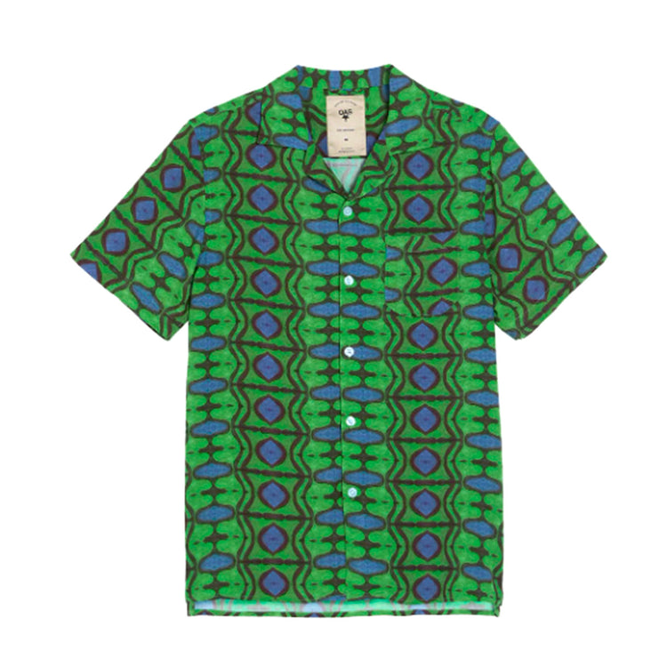 Emerald Blue Viscose Shirt Assorted - Camicia Maniche Corte Uomo Multicolore 7005-27-7005-27 . OAS 