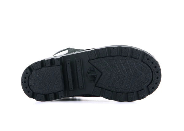 Pampa Hi Cuff Wps Oz Black / Black - Scarpe Stringate Profilo Alto Bambini Nere PAK57217-010-M . PALLADIUM 