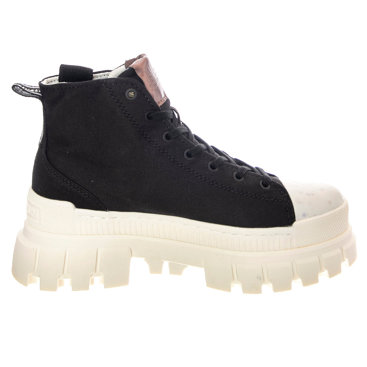 W' Revolt Hi Black / Marshmallow - Scarpe Stringate Profilo Alto Donna Nere PAS97242-016-M . PALLADIUM 