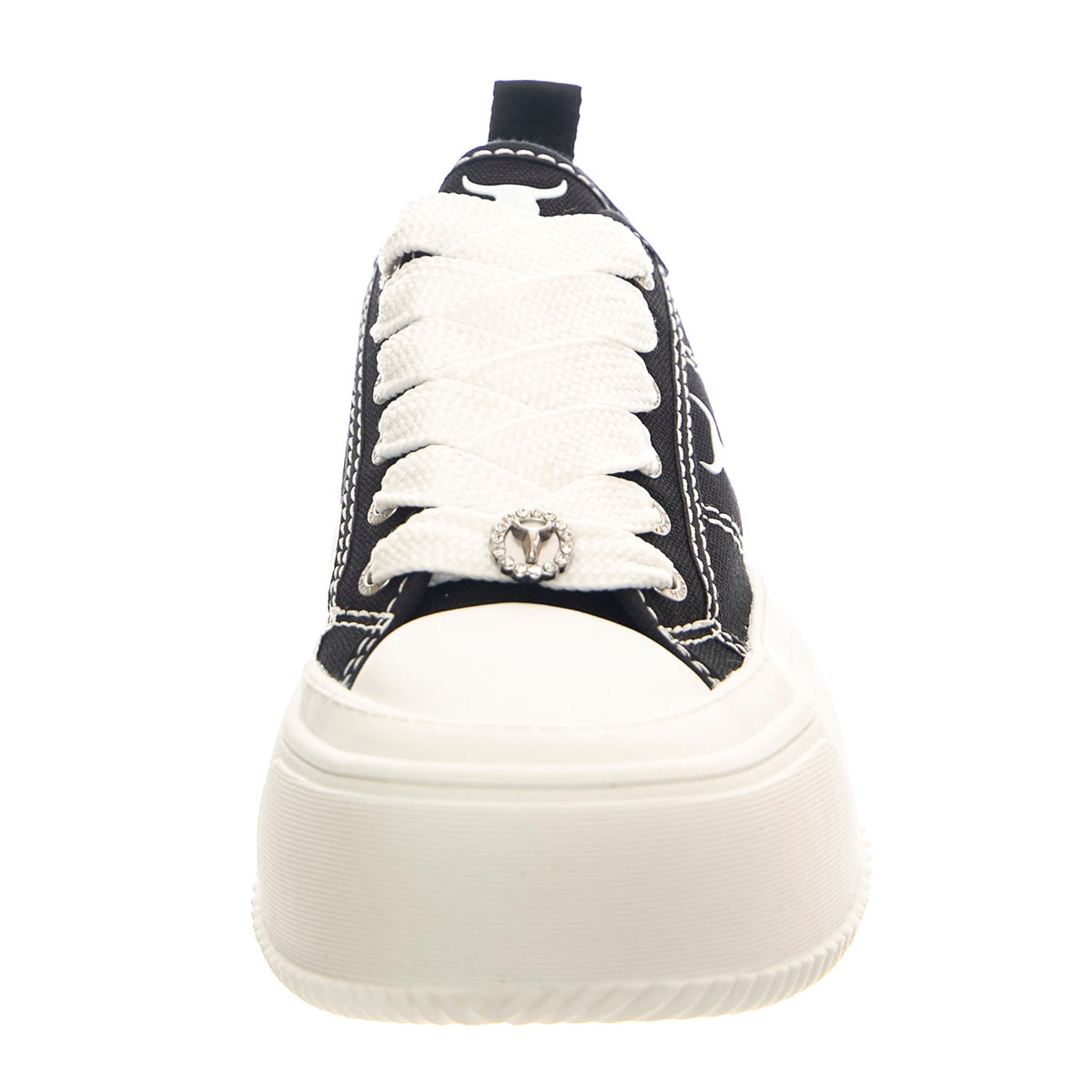 Intentions Black / White Canvas / Brave White - Scarpe Donna Nere WSPINTENTIONS-BLKSIL . WINDSOR SMITH 