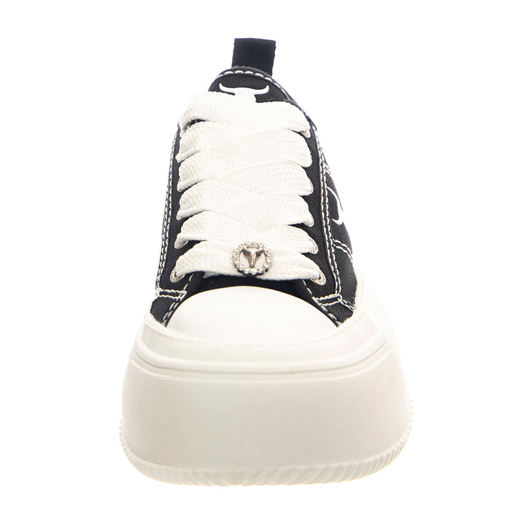 Intentions Black / White Canvas / Brave White - Scarpe Donna Nere WSPINTENTIONS-BLKSIL . WINDSOR SMITH 