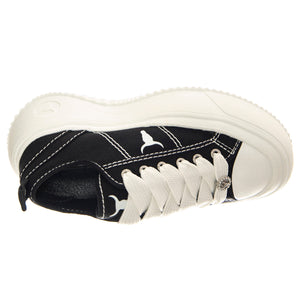 Intentions Black / White Canvas / Brave White - Scarpe Donna Nere WSPINTENTIONS-BLKSIL . WINDSOR SMITH 