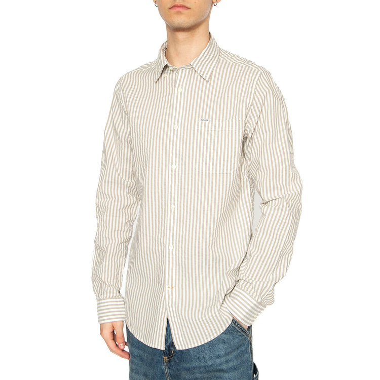 Cresswell Seersucker Shirt Stone - Camicia Uomo Multicolore MSH5577-STONE . BARBOUR 