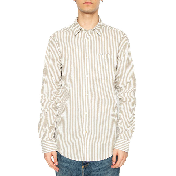 Cresswell Seersucker Shirt Stone - Camicia Uomo Multicolore MSH5577-STONE . BARBOUR 