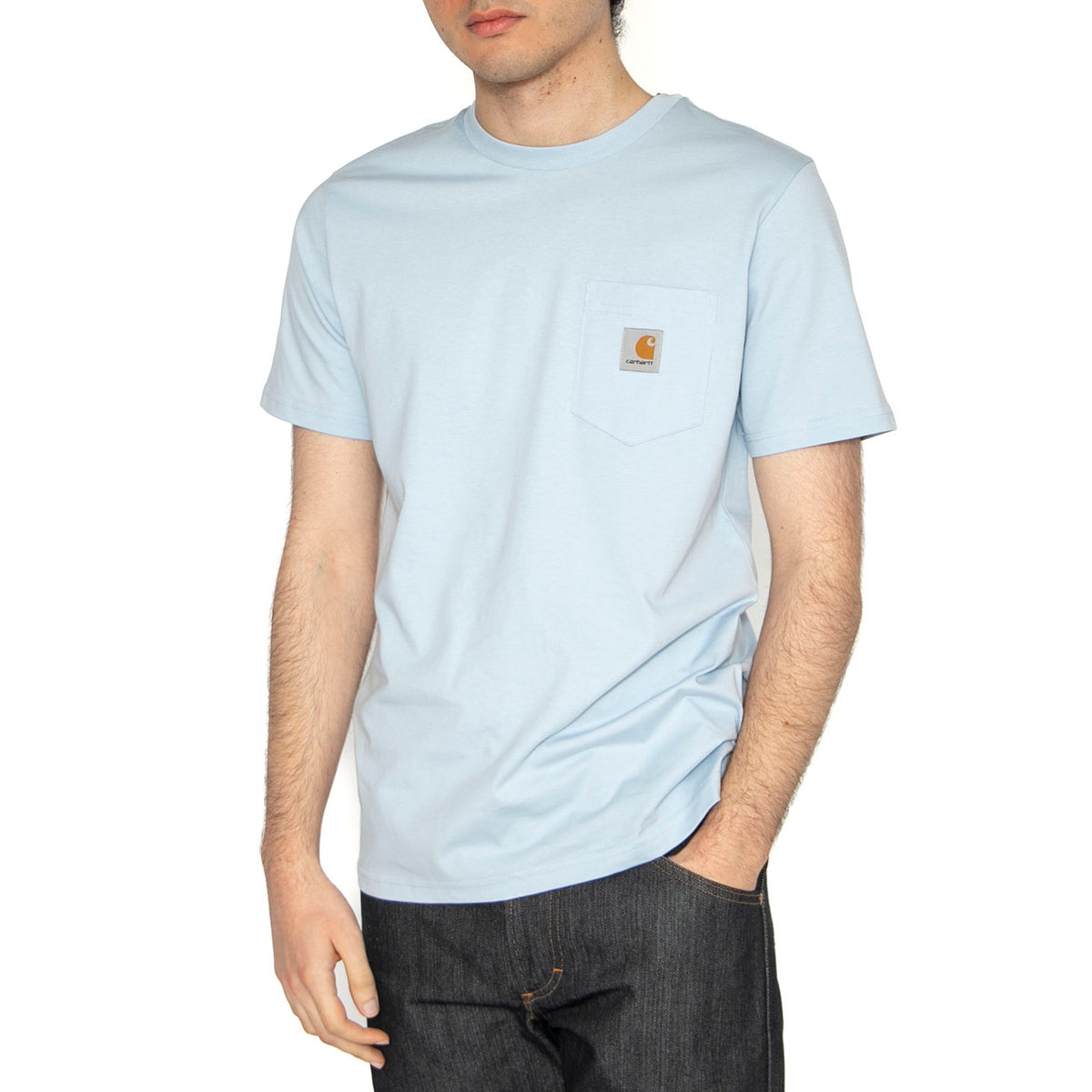 S/S Pocket T-Shirt Air Sky - Maglietta Girocollo Uomo Blu I030434.2P5XX . CARHARTT WIP 