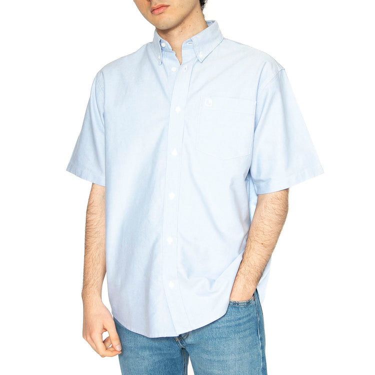 S/S Braxton Shirt Bleach / Wax - Camicia Maniche Corte Uomo Blu I031454.1ONXX . CARHARTT WIP 