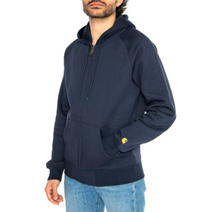 Hooded Chase Jacket Mizar / Gold - Felpa con Capuccio e Zip Uomo Blu I033664.2MZXX . CARHARTT WIP 