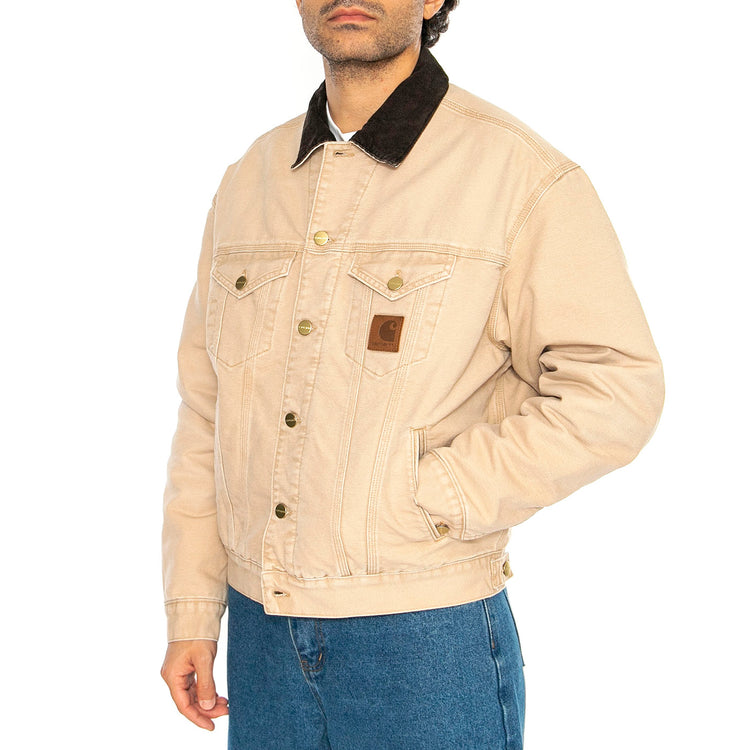 Dayton Trucker Jacket Dusty H Brown / Tobacco - Giacca Uomo Beige I034315.2N24O . CARHARTT WIP 