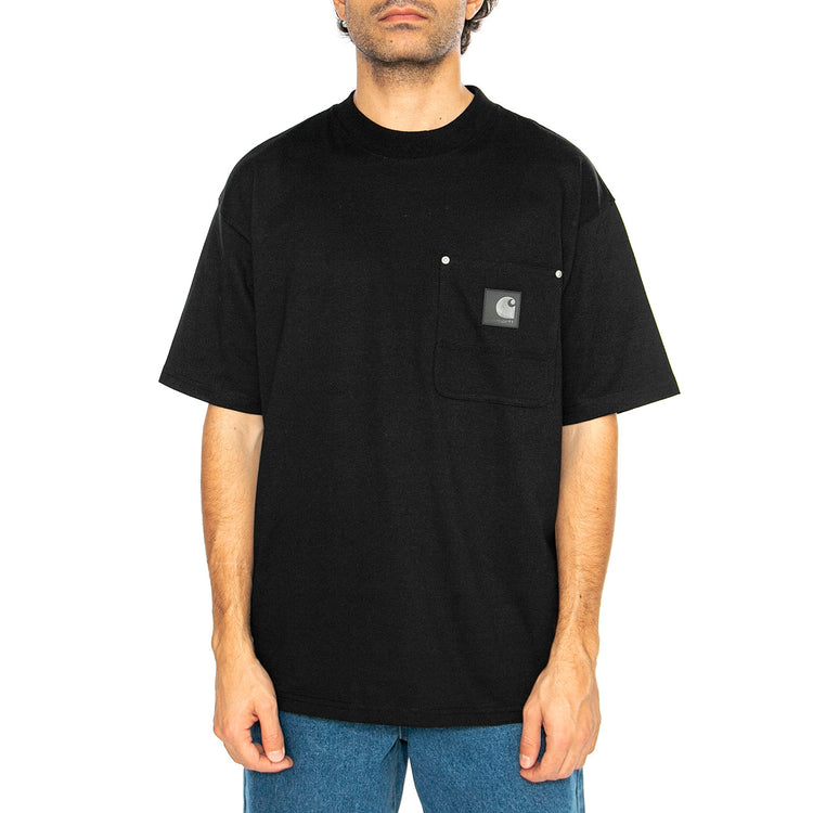 S/S Eldon Pocket T-Shirt Black - Maglietta Girocollo Uomo Nera I034365.89XX . CARHARTT WIP 
