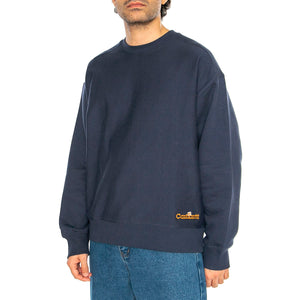 Label Script Sweat Blue - Felpa Girocollo Uomo Blu I034429.01XX . CARHARTT WIP 