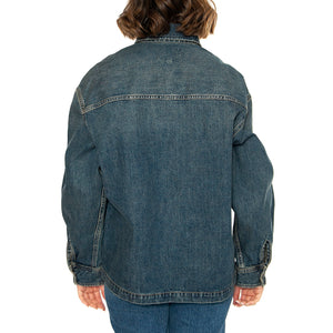 W' Lovilia Shirt Jac Blue - Camicia / Giacca Donna Denim Jeans Blu I034461.014Q . CARHARTT WIP 