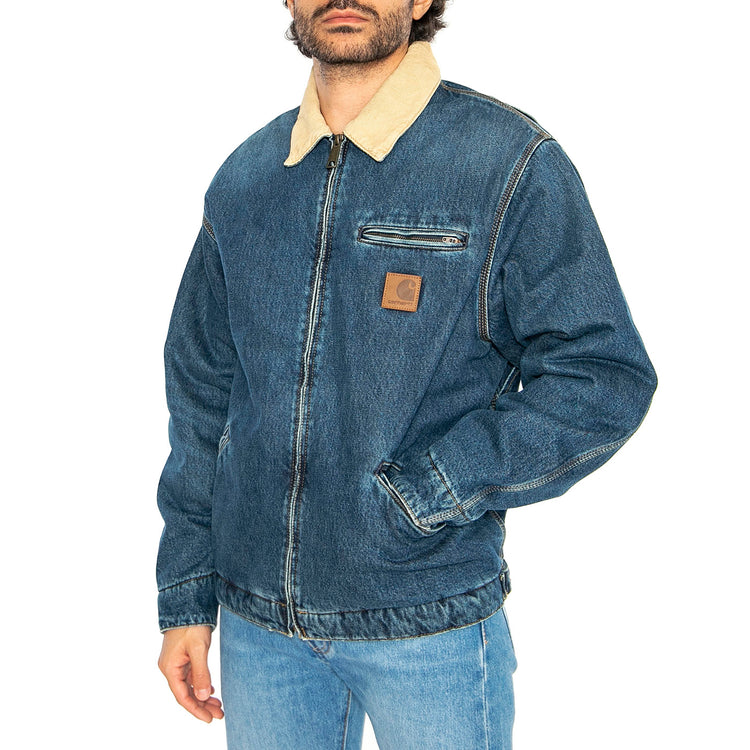 OG Detroit Jacket Blue / Dusty H Brown - Giacca Denim Jeans Uomo Blu I034734.2XN4Q . CARHARTT WIP 