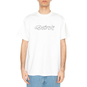S/S Peace And Work T-Shirt White / Black - Maglietta Girocollo Uomo Bianca I034763.00AXX . CARHARTT WIP 