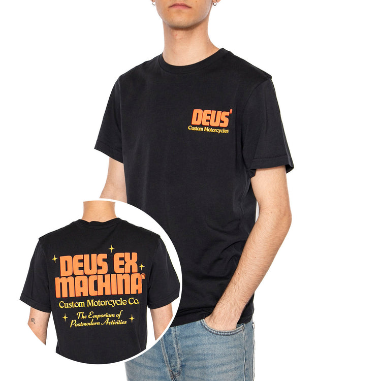 Drop Down Tee Black - Maglietta Girocollo Uomo Nera DMP251953B_BLK . DEUS EX MACHINA 