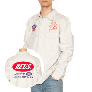 Tin Lizzie Shirt Dirty White - Camicia Uomo Beige DMP255932_DWH . DEUS EX MACHINA 