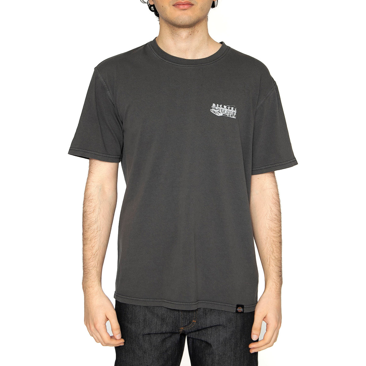 SS Station SS Tee Black - Maglietta Girocollo Uomo Nera DK0A4Z8XBLK1 . DICKIES 