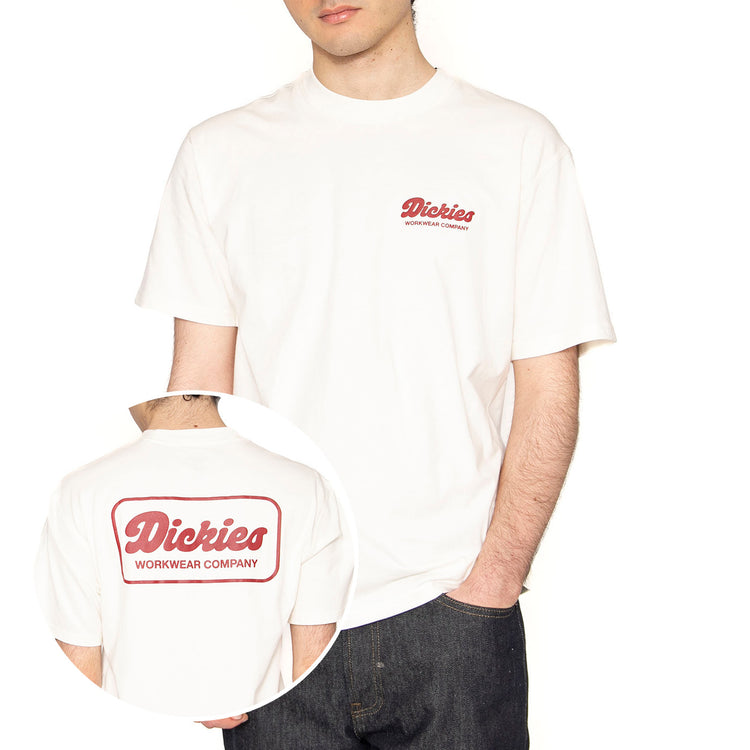 Lewistown SS Tee Egret - Maglietta Girocollo Uomo Bianca DK0A4Z8ZC481 . DICKIES 