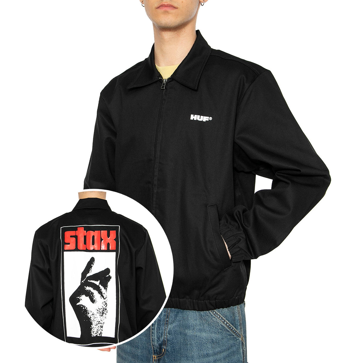 Stax Jacket Black - Giacca Uomo Nera JK00460-BLACK . HUF 